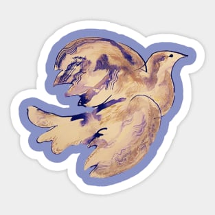 Dove in Gold Sticker